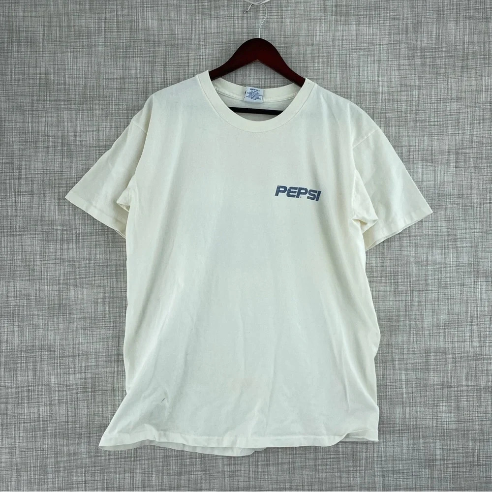 Vintage Y2K Pepsi short sleeve shirt Mens Size L/XL *flaw 1828